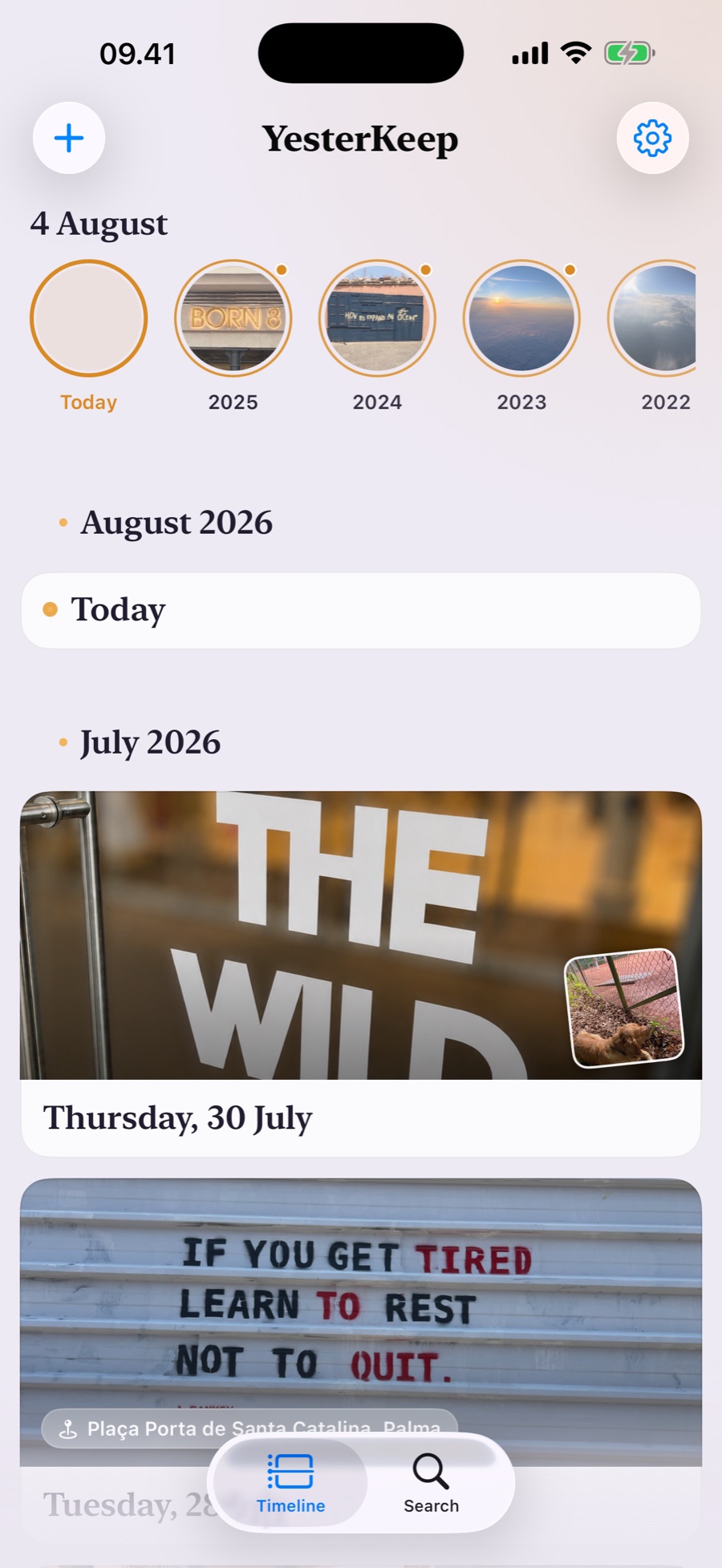 YesterKeep On This Day: years lined up for 4 August.